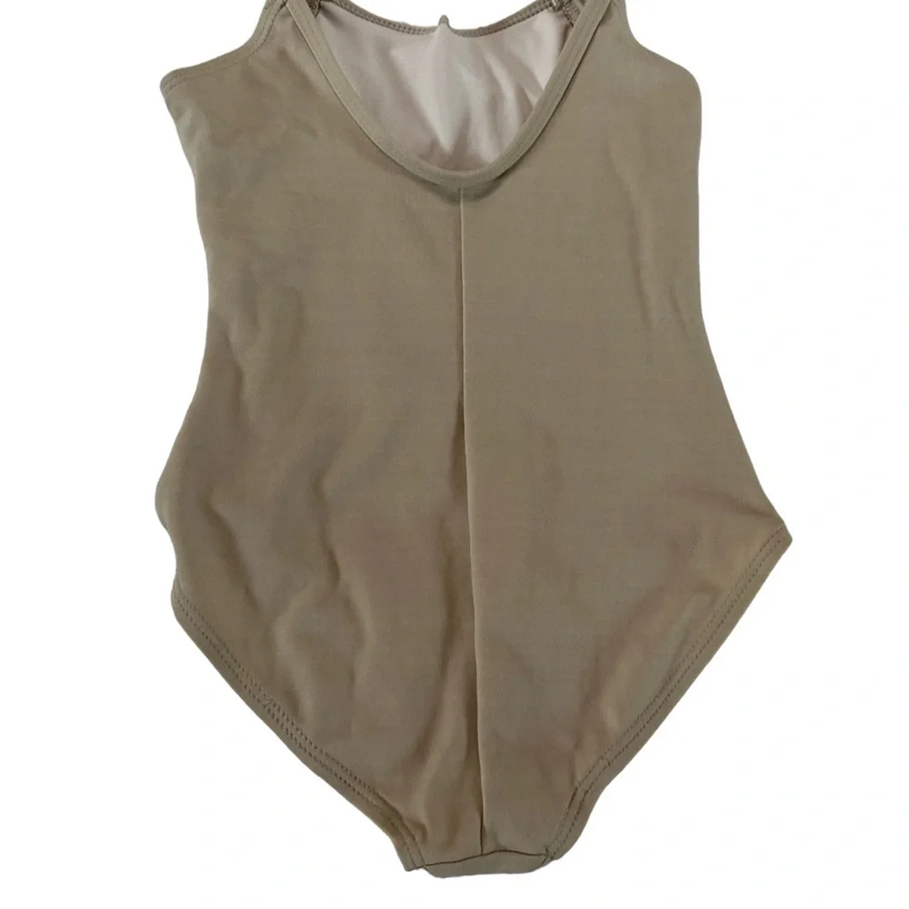 Capezio Nude Leotard Bodysuit Size Medium